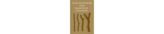 Veilige boomtakken voor parkieten en papegaaien