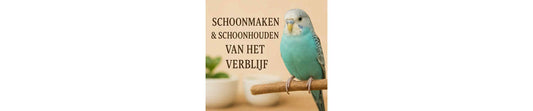 schoonhouden van parkieten- en papegaaien verblijven.