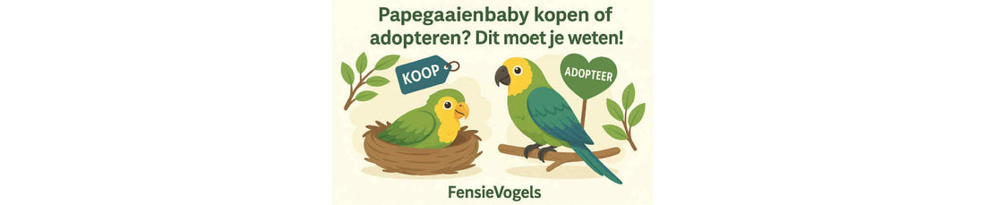 Baby of adoptie papegaai in huis nemen