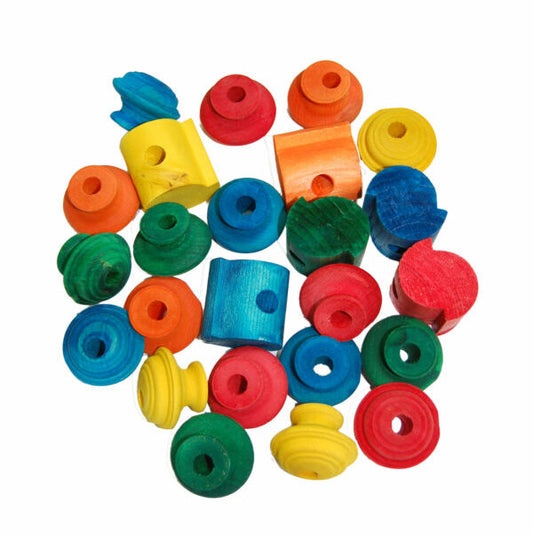 24st Houten Blokjes (3x3 cm) – Creatieve Onderdelen voor Vogel Speelgoed