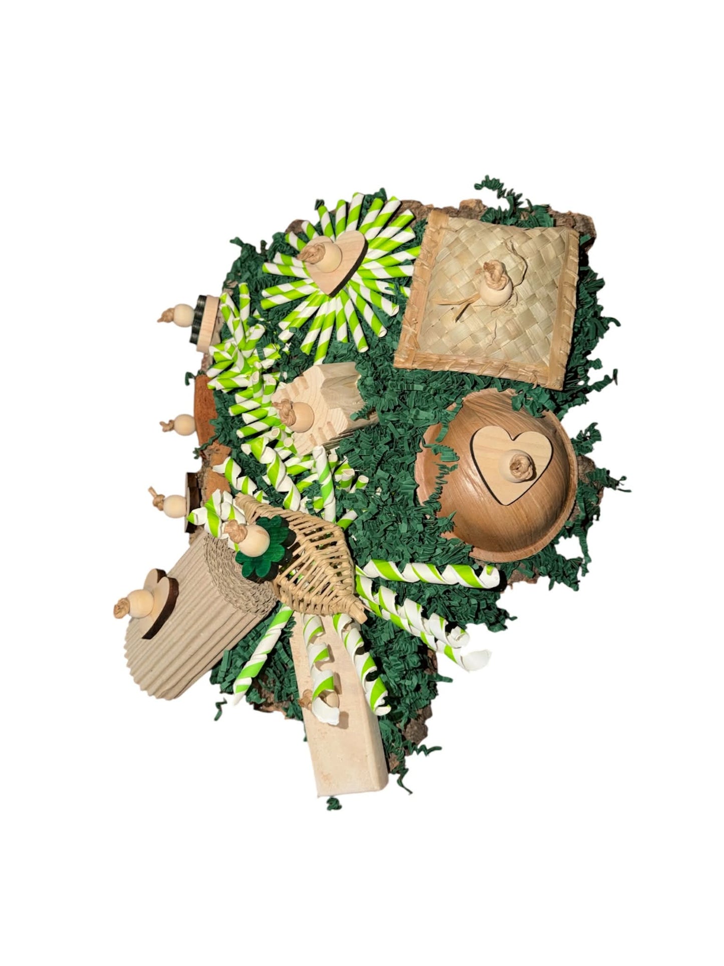 Kurkplaat Foerageer Speelset groen – FensieVogels Specials