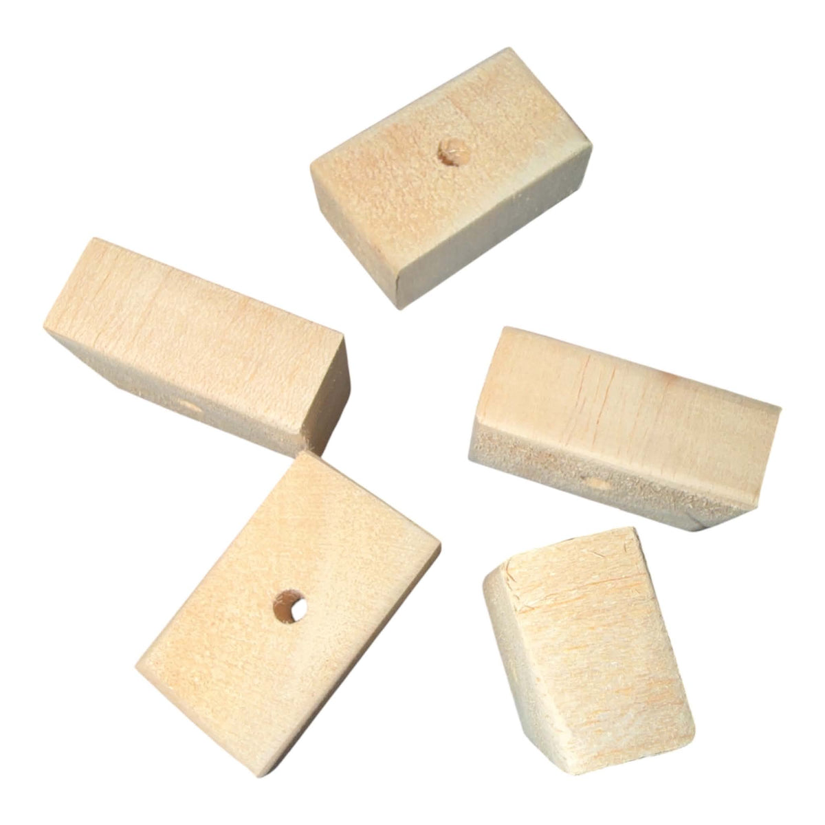 Balsa blokjes | 5 stuks | Natuurlijk knaaghout voor vogels