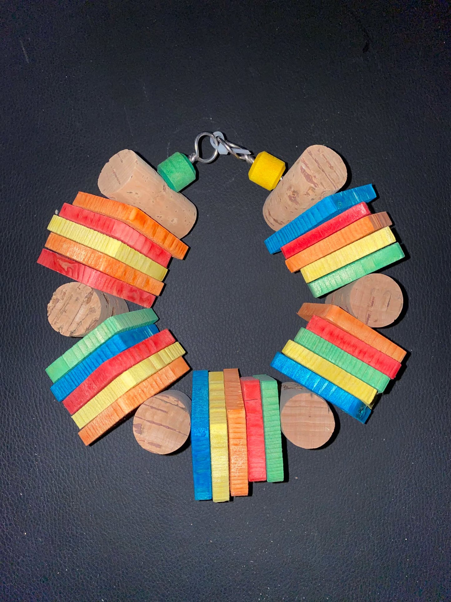 houten schijfjes ring.