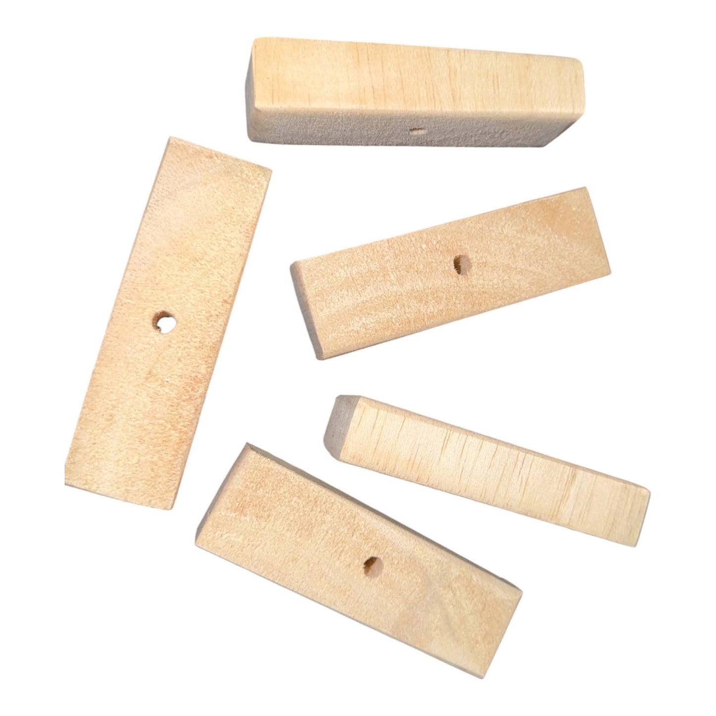 Balsa blokbalkjes | 5 stuks | Natuurlijk knaaghout voor parkieten & papegaaien