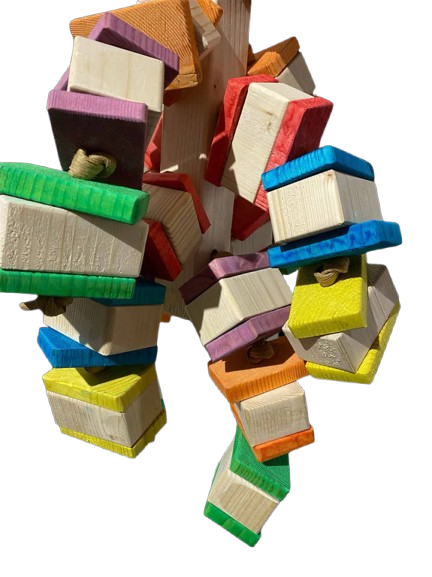 Houten Regenboog – Kleurrijk Sloopspeeltje voor de Middel en grote Vogels