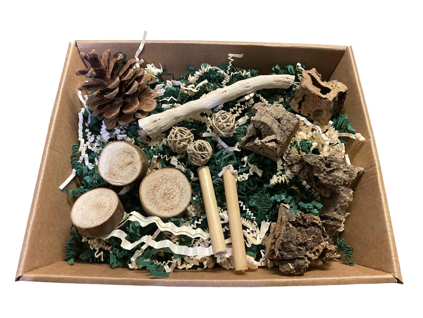 Foerageerbox voor papegaaien en parkieten – natuurlijk speelgoed