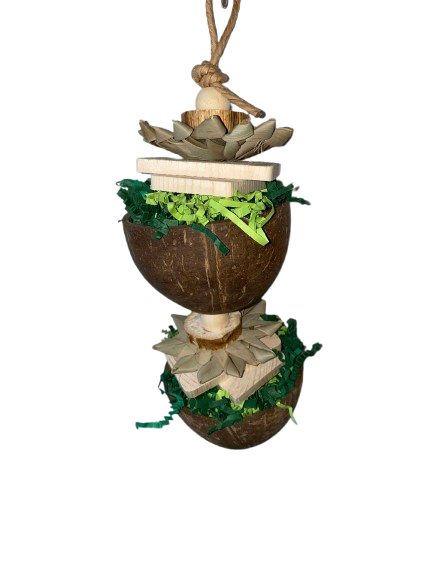 Coco Fun – Natuurlijk Sloopspeeltje voor Kleine en Middelgrote Vogels