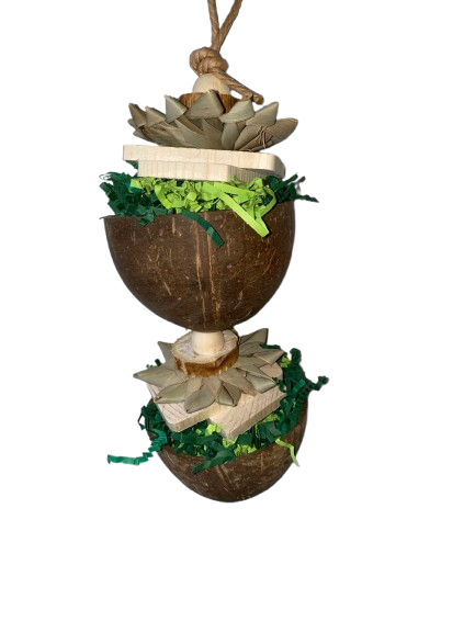 Coco Fun – Natuurlijk Sloopspeeltje voor Kleine en Middelgrote Vogels