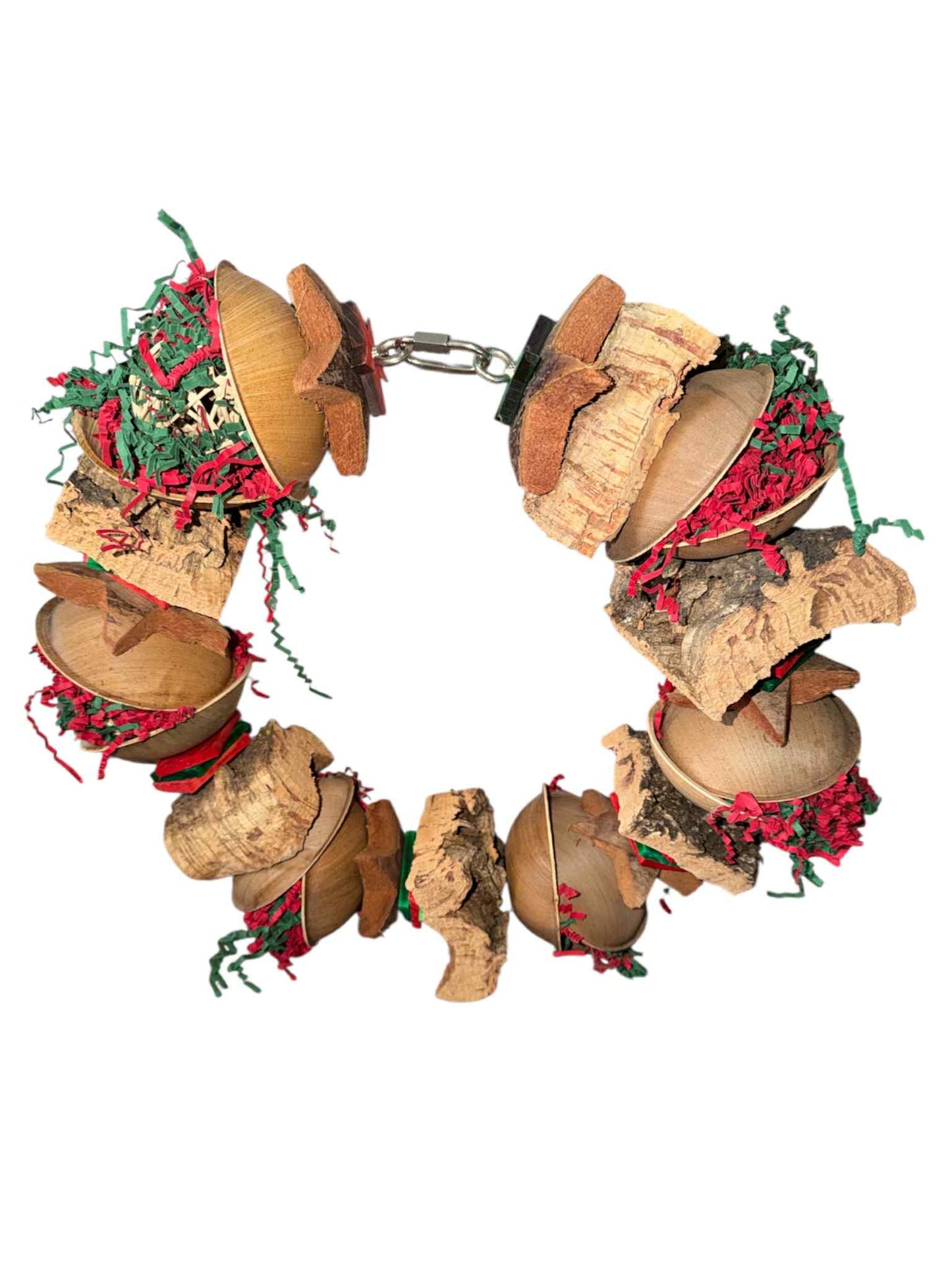 Kerst Krans – RVS Rondspies 84 cm papegaaien speelgoed