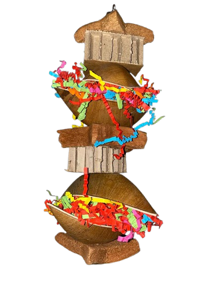 Sterrenplukje – Kleurrijk speelplezier aan een herbruikbare RVS spies (25 cm) voor parkieten