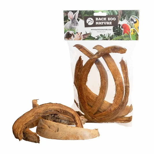 Back Zoo Nature Coconut Husk Slices | 6 stuk | Stevig Natuurspeelgoed voor Kromsnavels