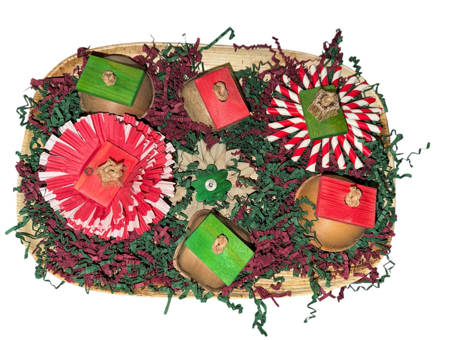 Kerst Foerageer & Speel Plateau – 35x24 cm (RVS Bevestiging)