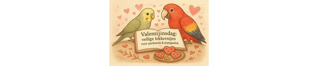 Valentijnsdag: veilige lekkernijen voor parkieten & papegaaien