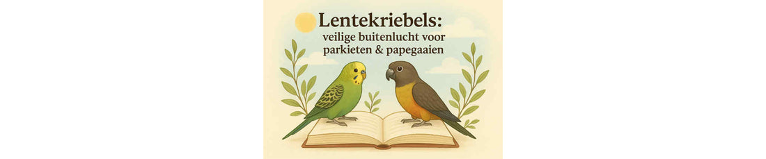 veilige buitenlucht voor parkieten & papegaaien