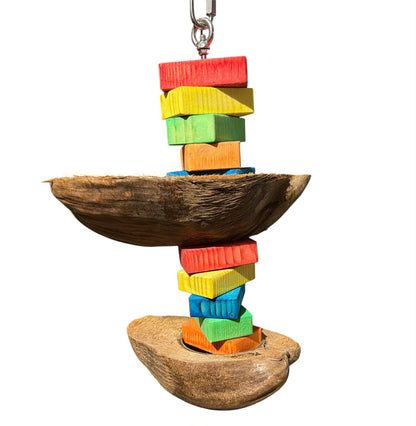 Coco Blokken Feest – 38cm RVS Spies voor papegaaien