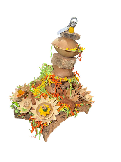 Kurkplaat met RVS Spies & Palm Cups – 39 cm hoog | 26 cm breed