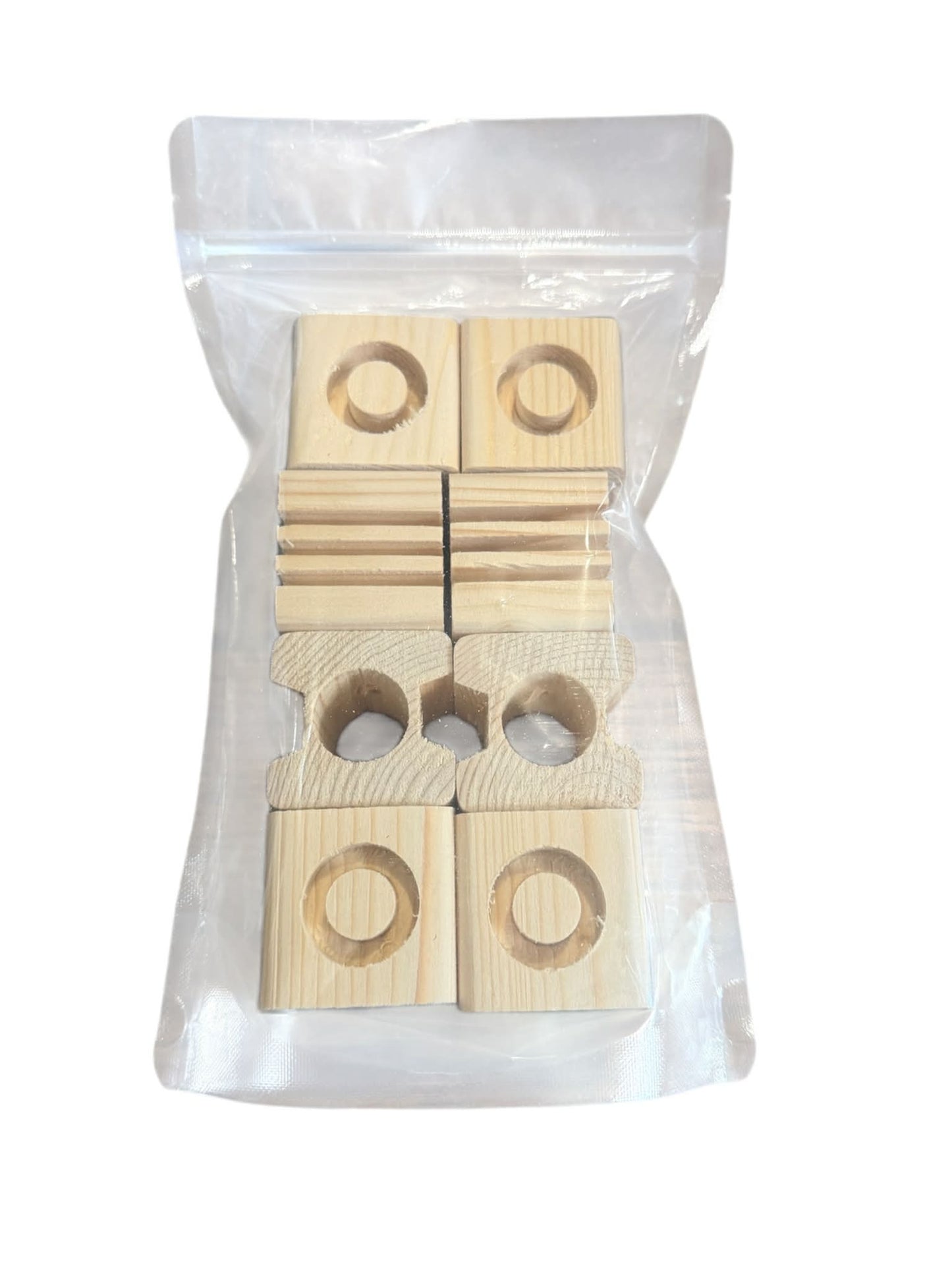Fensievogels Houten foerager Blokken 8stuks