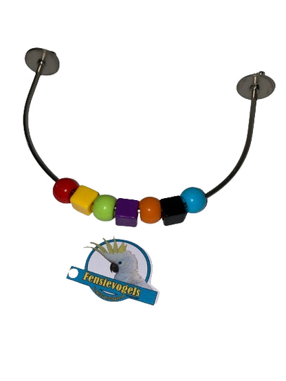 De parkieten mini boog met acryl kralen