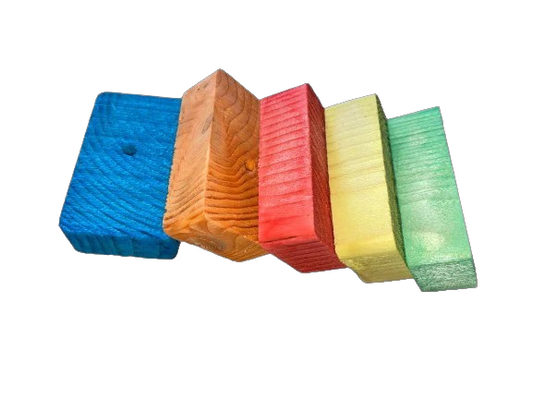 Fensievogels Gekleurde Houten Blokken 12stuks