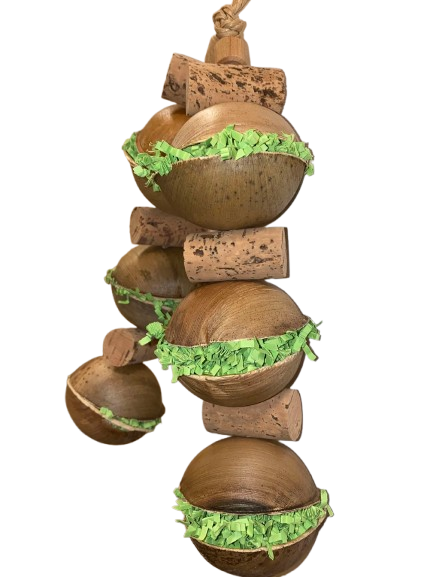 Dou Slinger Palm Balls – Natuurlijk Sloopspeeltje voor Kleine en Middelgrote Vogels
