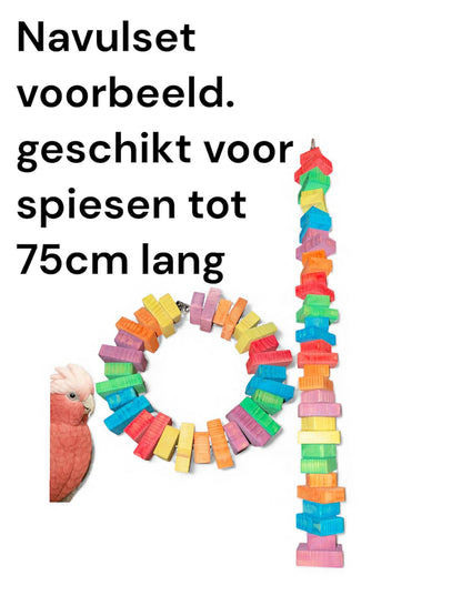 Rainbow Ring DIY-Pakket – 34 Gekleurde Houten Blokken