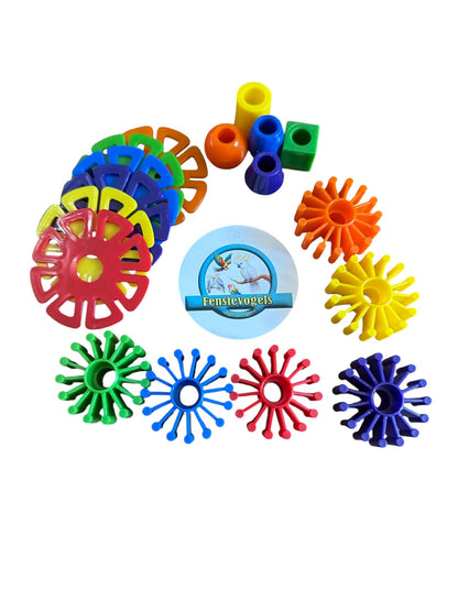 DIY Speelgoed Onderdelen Set – Kleurrijk kunststof voor vogels