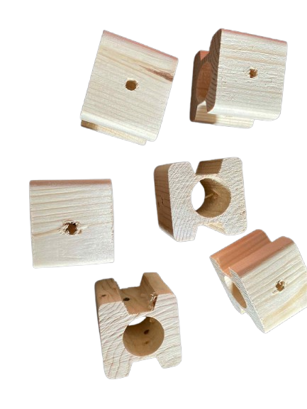 Fensievogels Houten foerager Blokken 8stuks