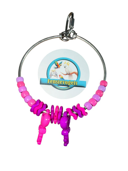FensieVogels Power Ring – RVS & Acryl  Roze/paars