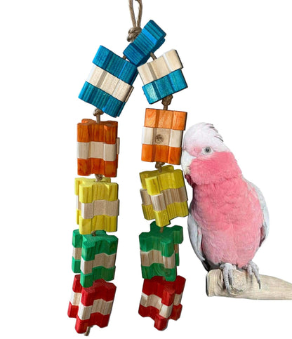 Rainbow Duo Slinger – Kleurrijk knabbelplezier voor je vogelvriend