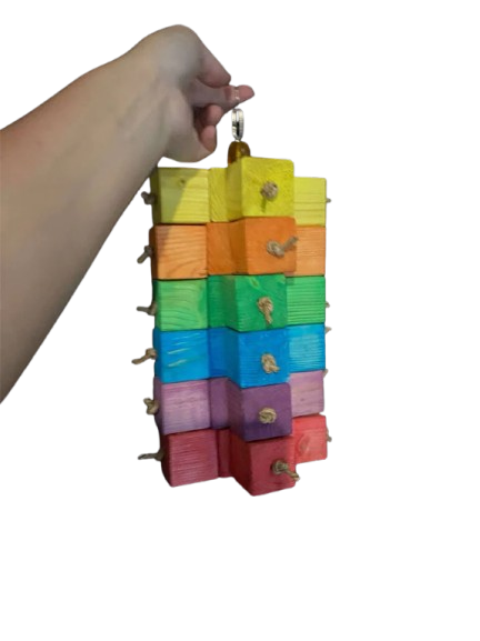 Quincy Blokkentoren Klein – Compact Sloopspeeltje voor Actieve Vogels