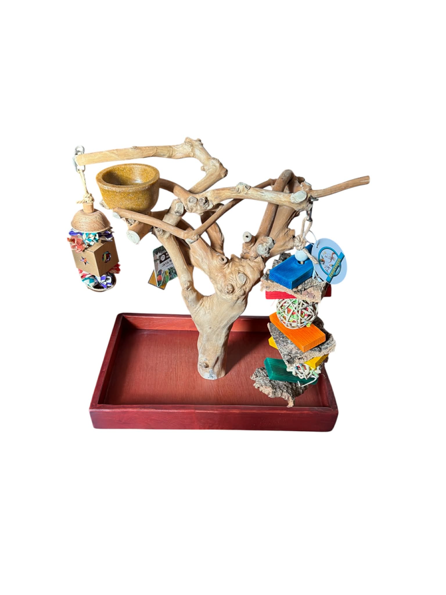 Back Zoo Nature Java Tree Playstand + Plateau Premium Small parkieten speelplaats
