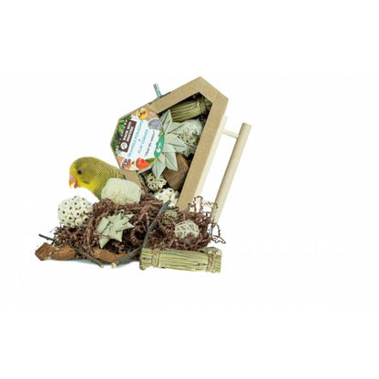 Back Zoo Nature – Triangle Foraging & Play Corner parkieten en papegaaien speelgoed