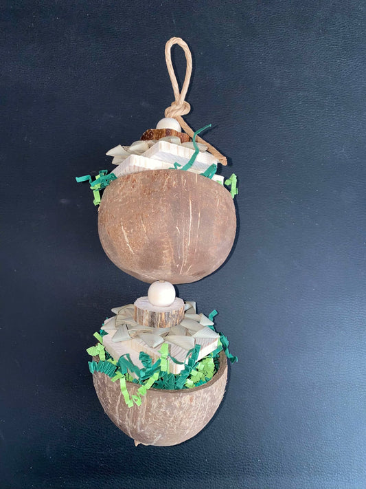 Coco Fun – Natuurlijk Sloopspeeltje voor Kleine en Middelgrote Vogels