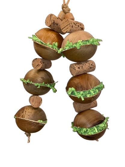Dou Slinger Palm Balls – Natuurlijk Sloopspeeltje papegaaien en parkieten