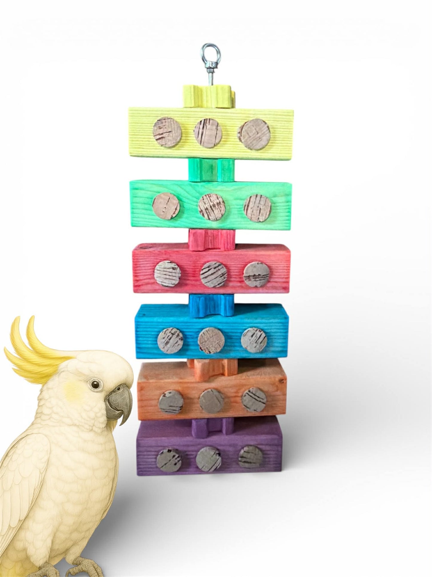 grote papegaaien speelgoed Joey Stoere Knabbelstapel