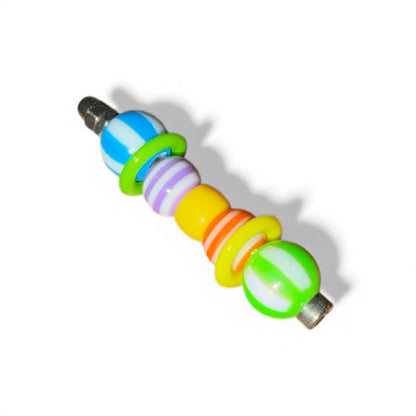 KleurenKracht – 5cm Parkieten Voetspeeltje – Acryl & RVS