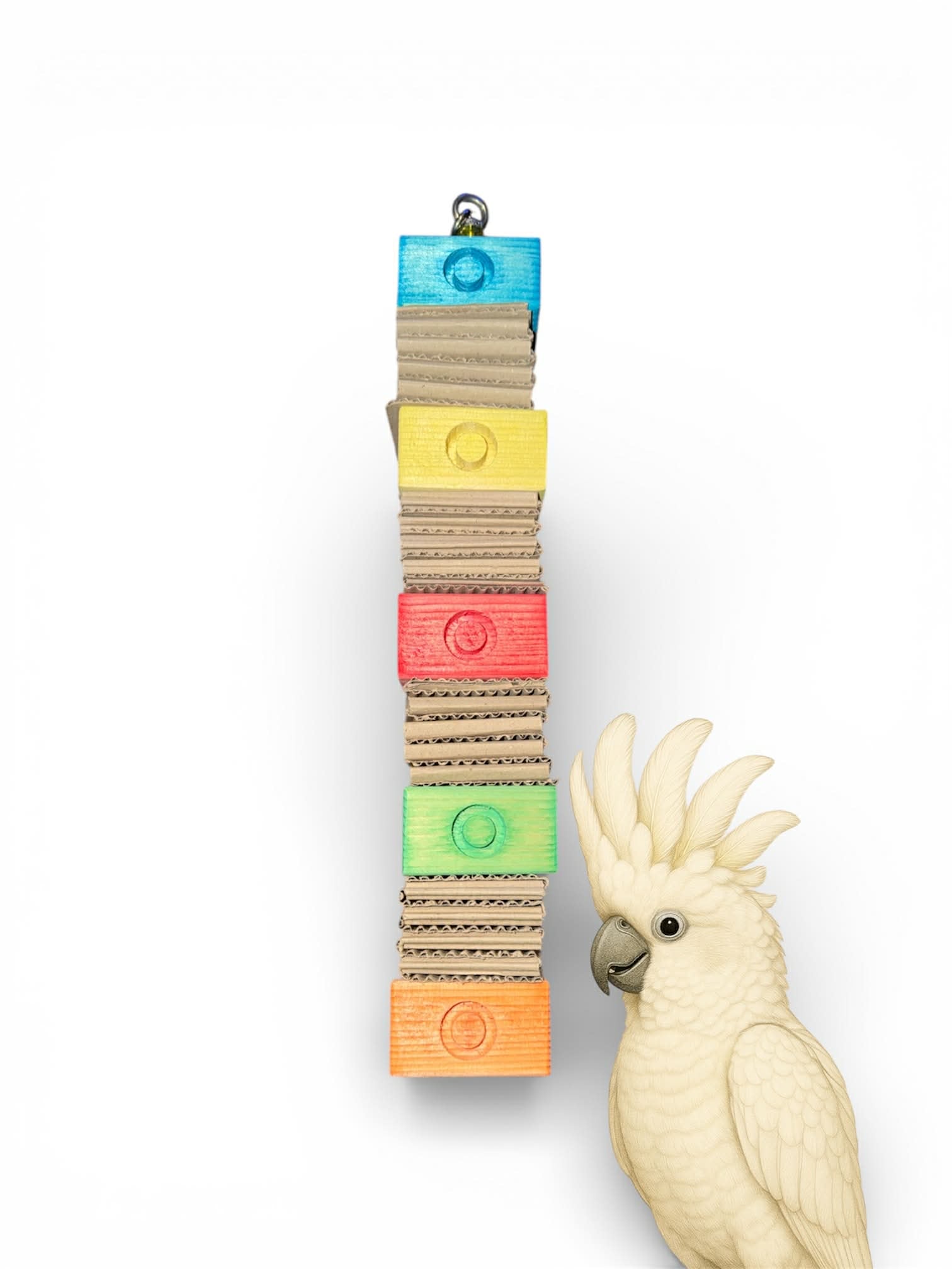 grote papegaaien foeragerend sloop speeltje