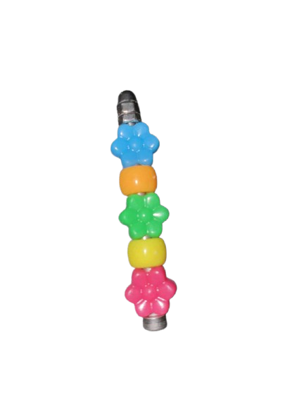 Pik & Grijp – Mini Parkietenplezier – 5cm RVS & Acryl Voetspeeltje