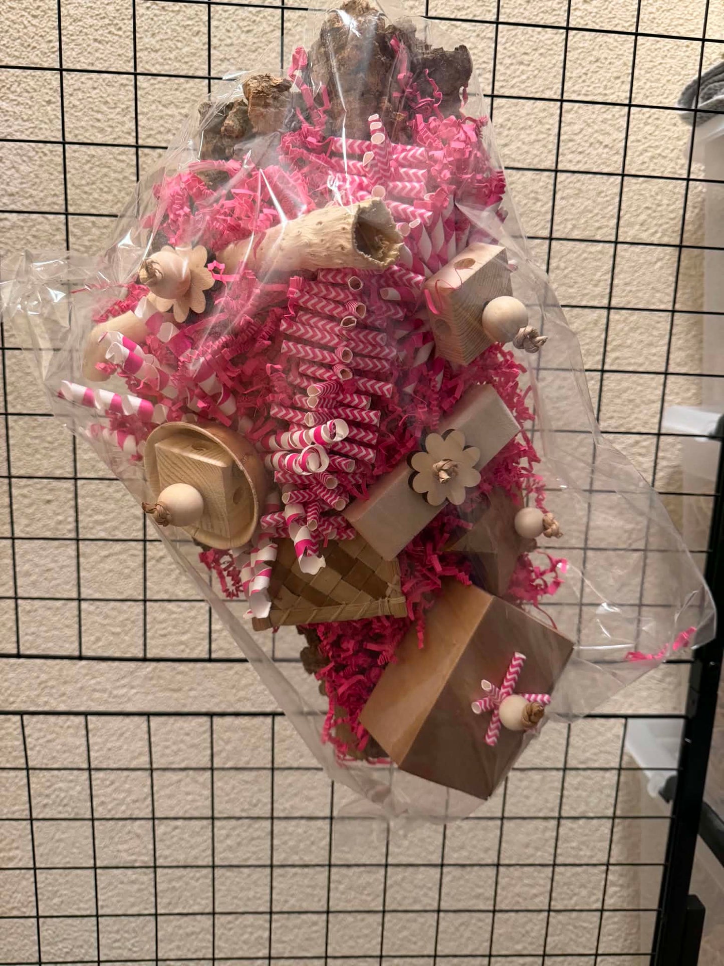 Kurkplaat Foerageer Speelset pink – FensieVogels Specials