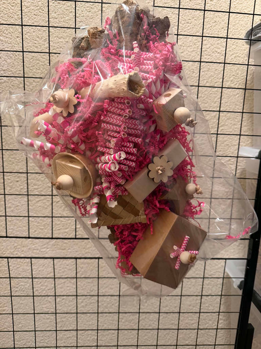 Kurkplaat Foerageer Speelset pink – FensieVogels Specials