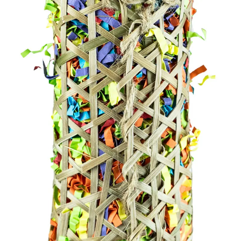 Back Zoo Nature Parakeet Woven Bamboo Pouch