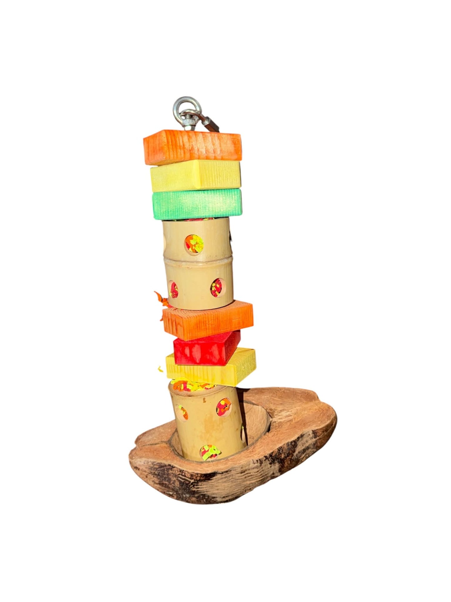 Bamboe Coco Party – RVS Spies voor papegaaien