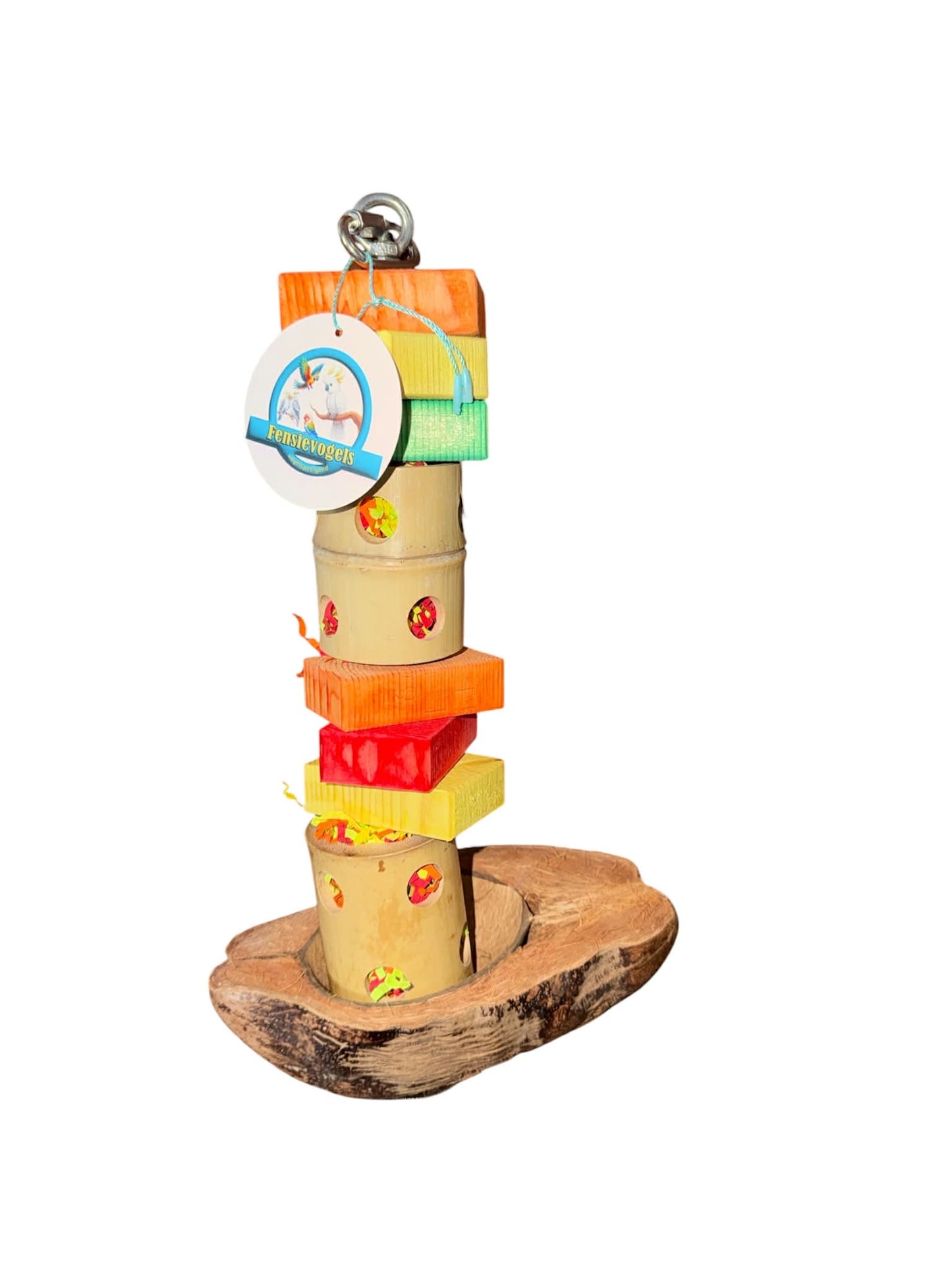 Bamboe Coco Party – RVS Spies voor papegaaien