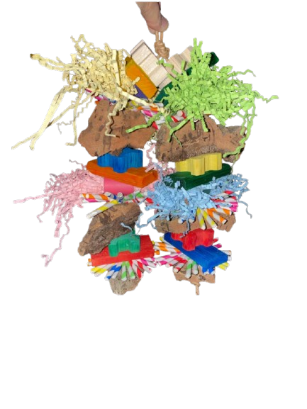 Kurk & Karton Kraker – 31cm Avontuur voor Medium Papegaaien