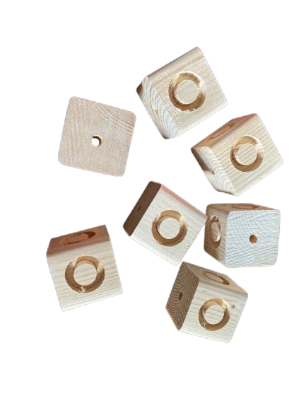 Fensievogels Houten foerager Blokken 8stuks
