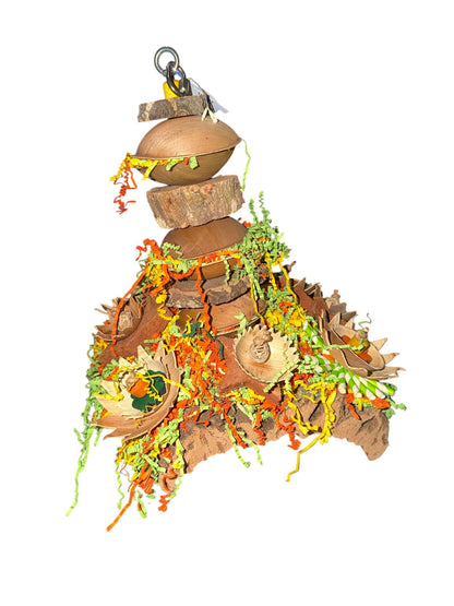 Kurkplaat met RVS Spies & Palm Cups – 39 cm hoog | 26 cm breed