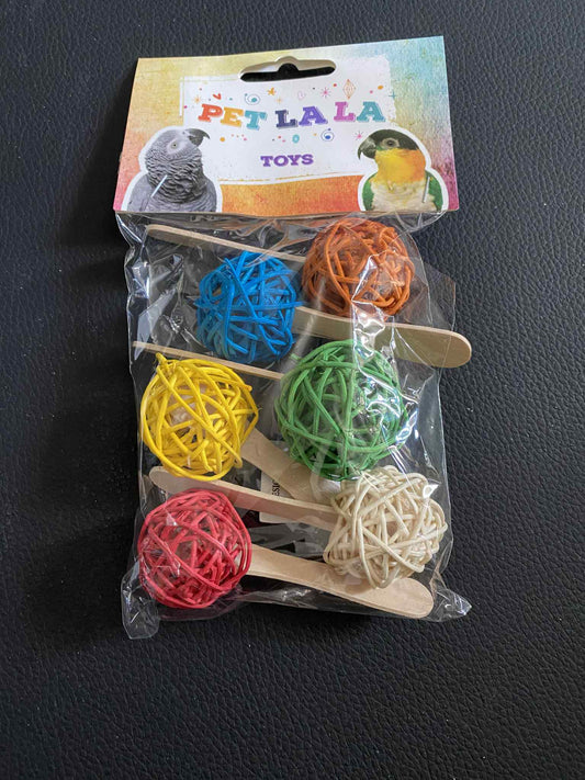 Petlala Popsicle Foot Toy 6-pack – Leuk en Kleurig Voetenspeelgoed voor je Vogel