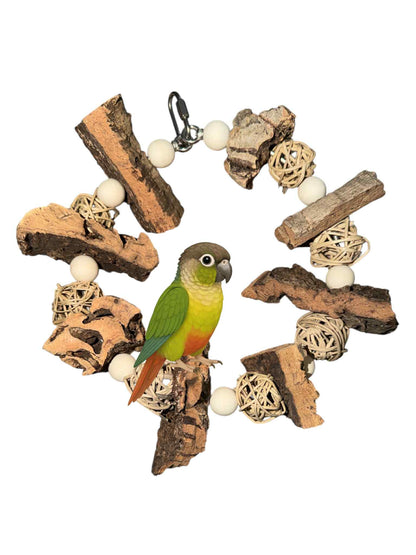 Natuurlijke RVS Hervulbare Parkietenkrans – 48 cm