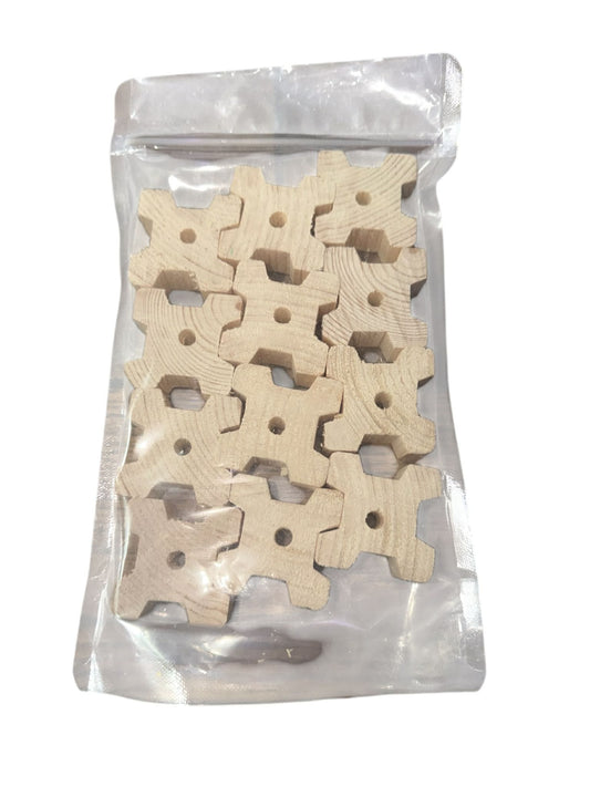 Fensievogels Naturel Houten Blokken met gleufje