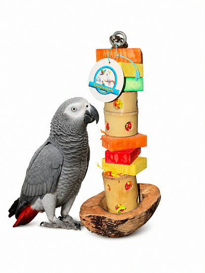 Bamboe Coco Party – RVS Spies voor papegaaien